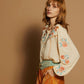 Blusa bordado floral de MEISÏE - Little MooN