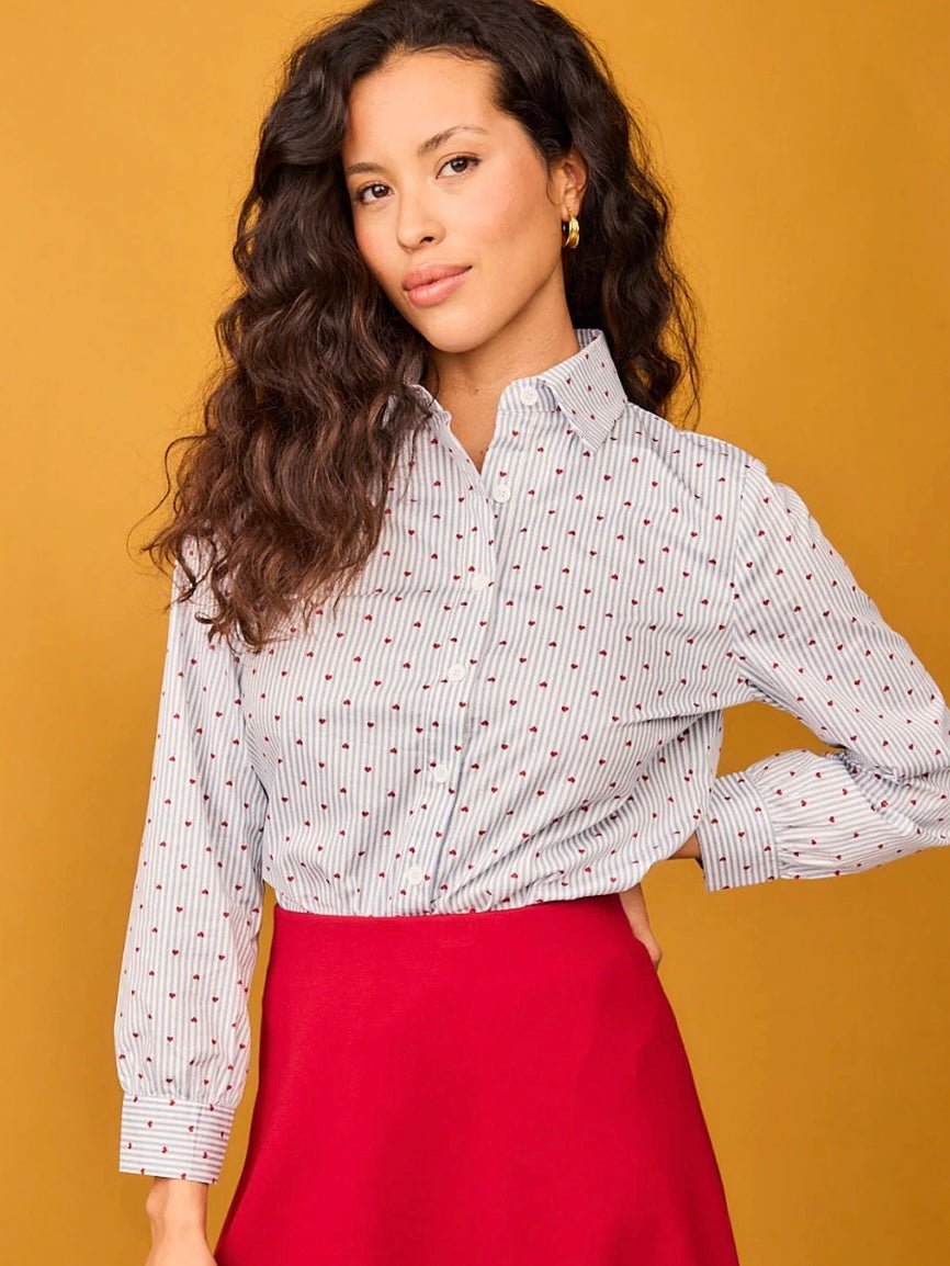 Camisa rayas azules CUORE - Little MooN