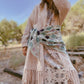 Chaqueta de punto larga con flecos GAZAN - Little MooN