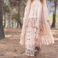 Chaqueta de punto larga con flecos GAZAN - Little MooN