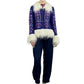 Chaqueta bordada con pelo boho