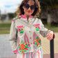 Chaqueta bordada tipo militar