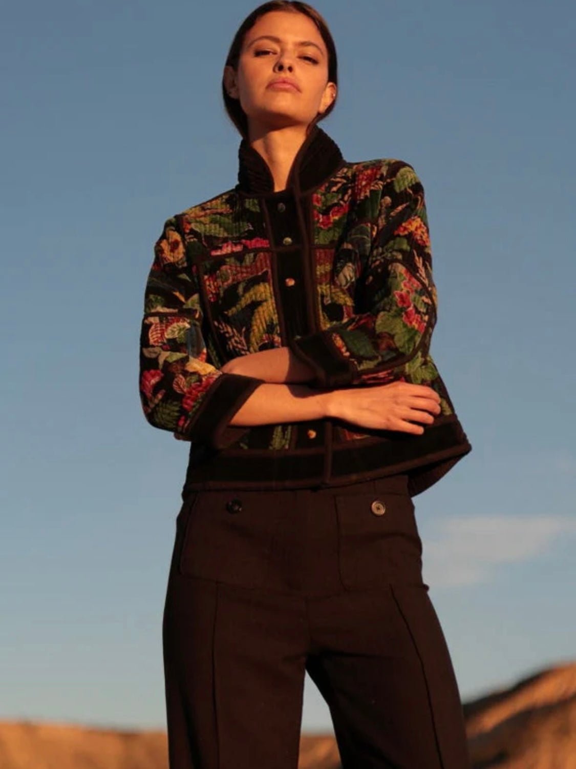 Chaqueta de terciopelo BLACK - Little MooN