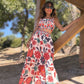 Top y falda de flores de Little MooN