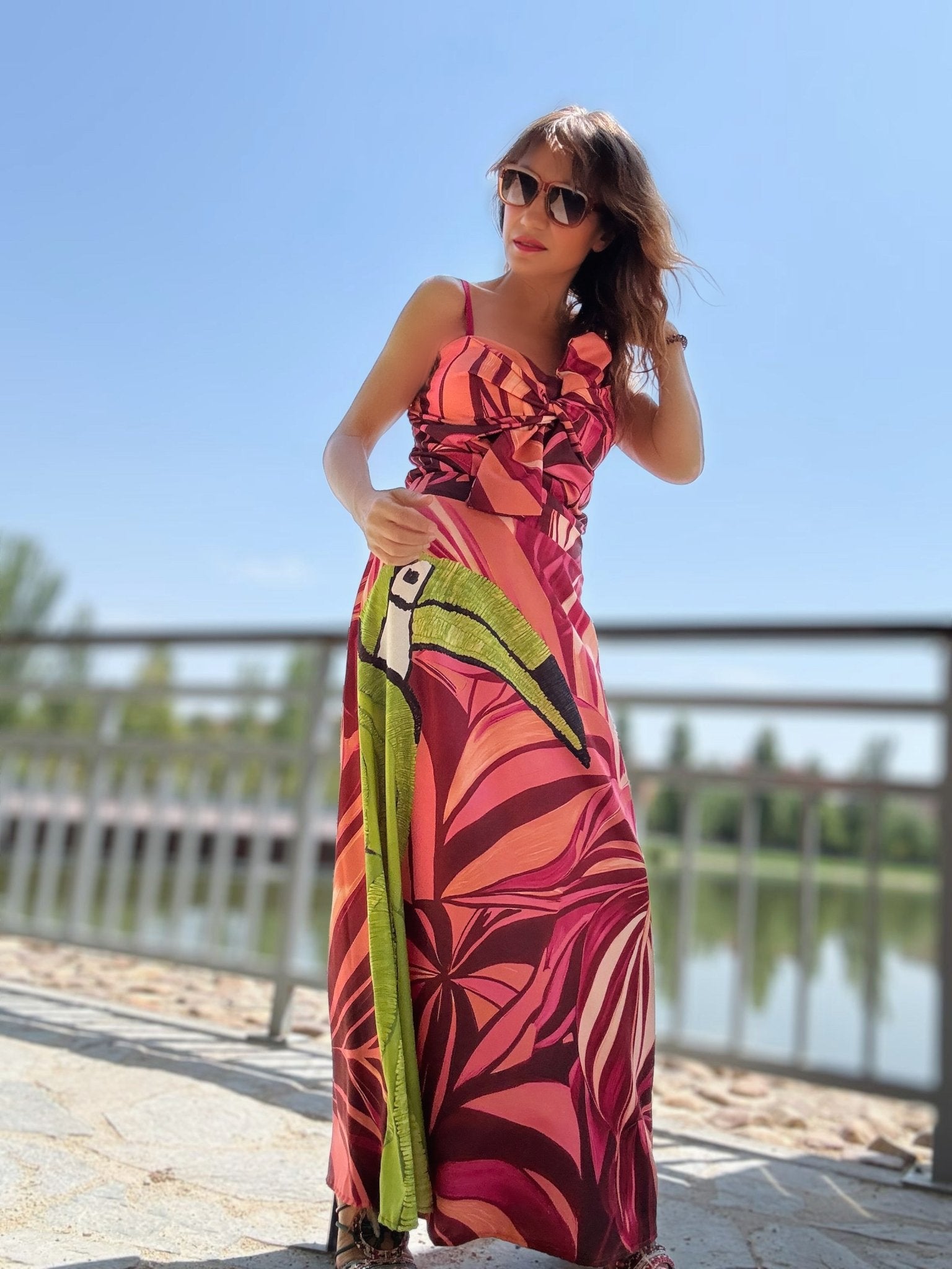 Conjunto estampado de top + falda RÍO - Little MooN
