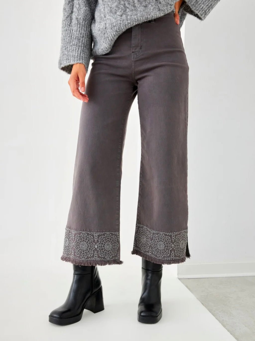 Jeans wide leg grey BLOOM - Little MooN