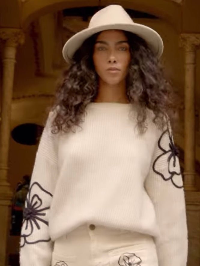 Jersey de punto bicolor FLEUR MAXI - Little MooN