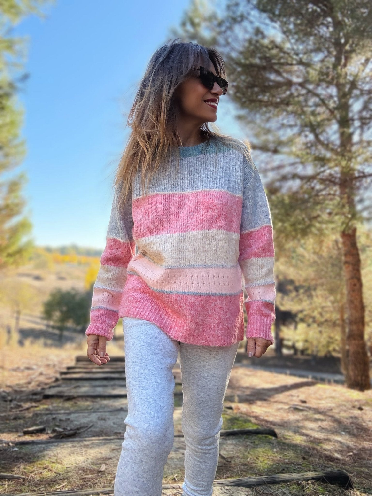 Jersey de rayas multicolor SWEET - Little MooN