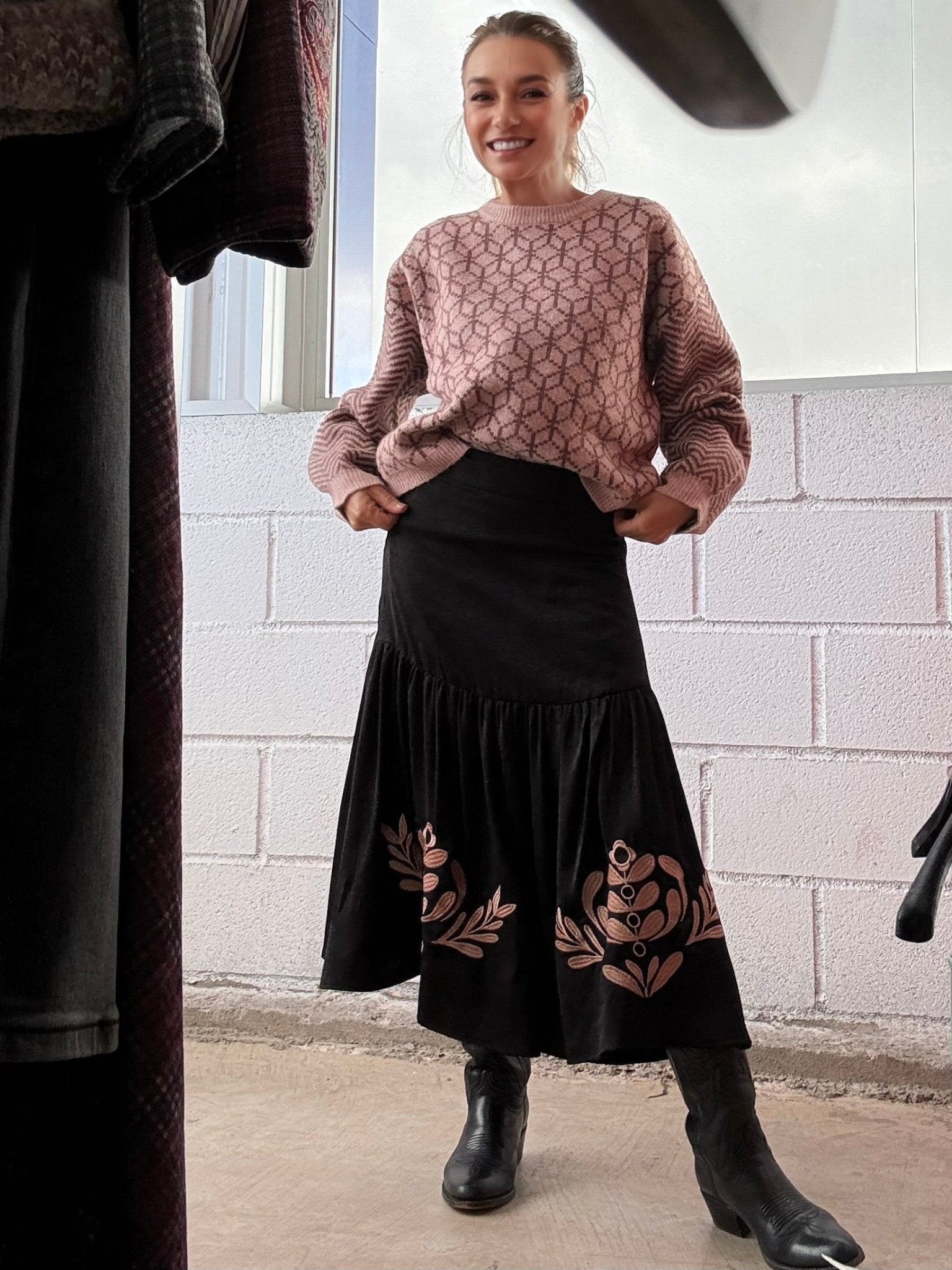 Jersey geométrico Bicolor BURGUNDY - Little MooN