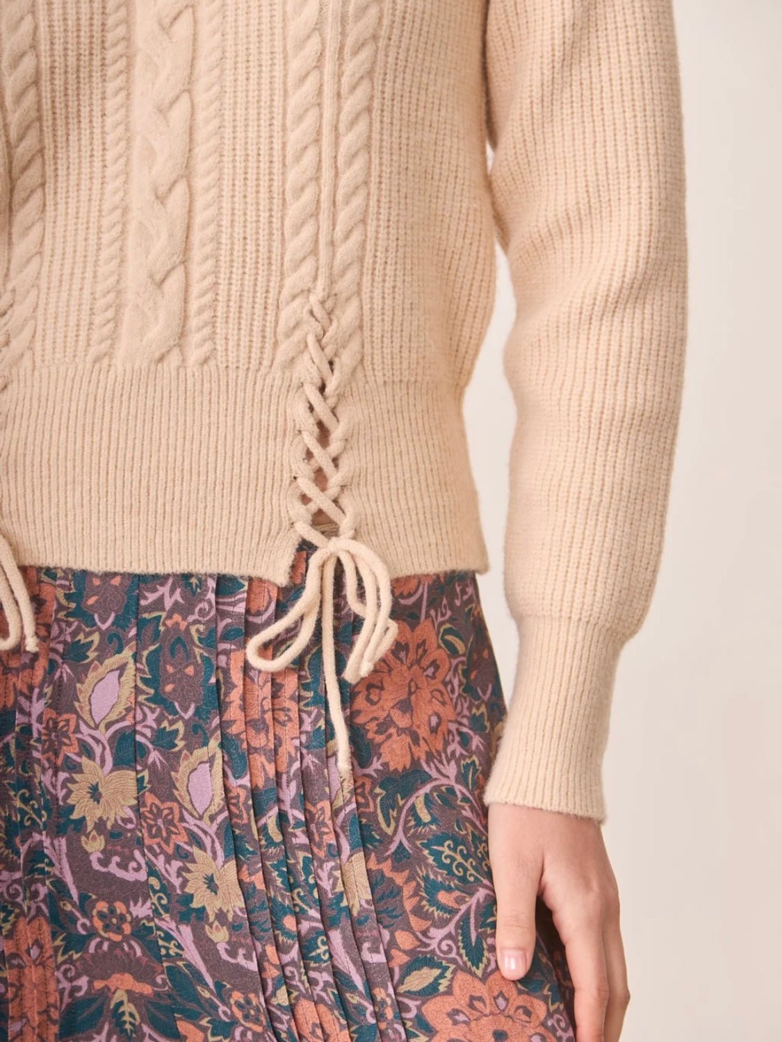 Jersey trenzado corsetero IVORY - Little MooN