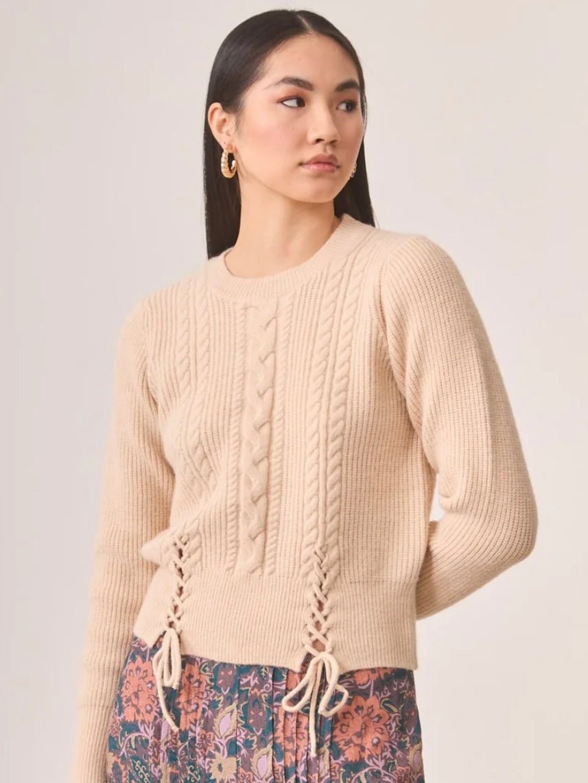 Jersey trenzado corsetero IVORY - Little MooN