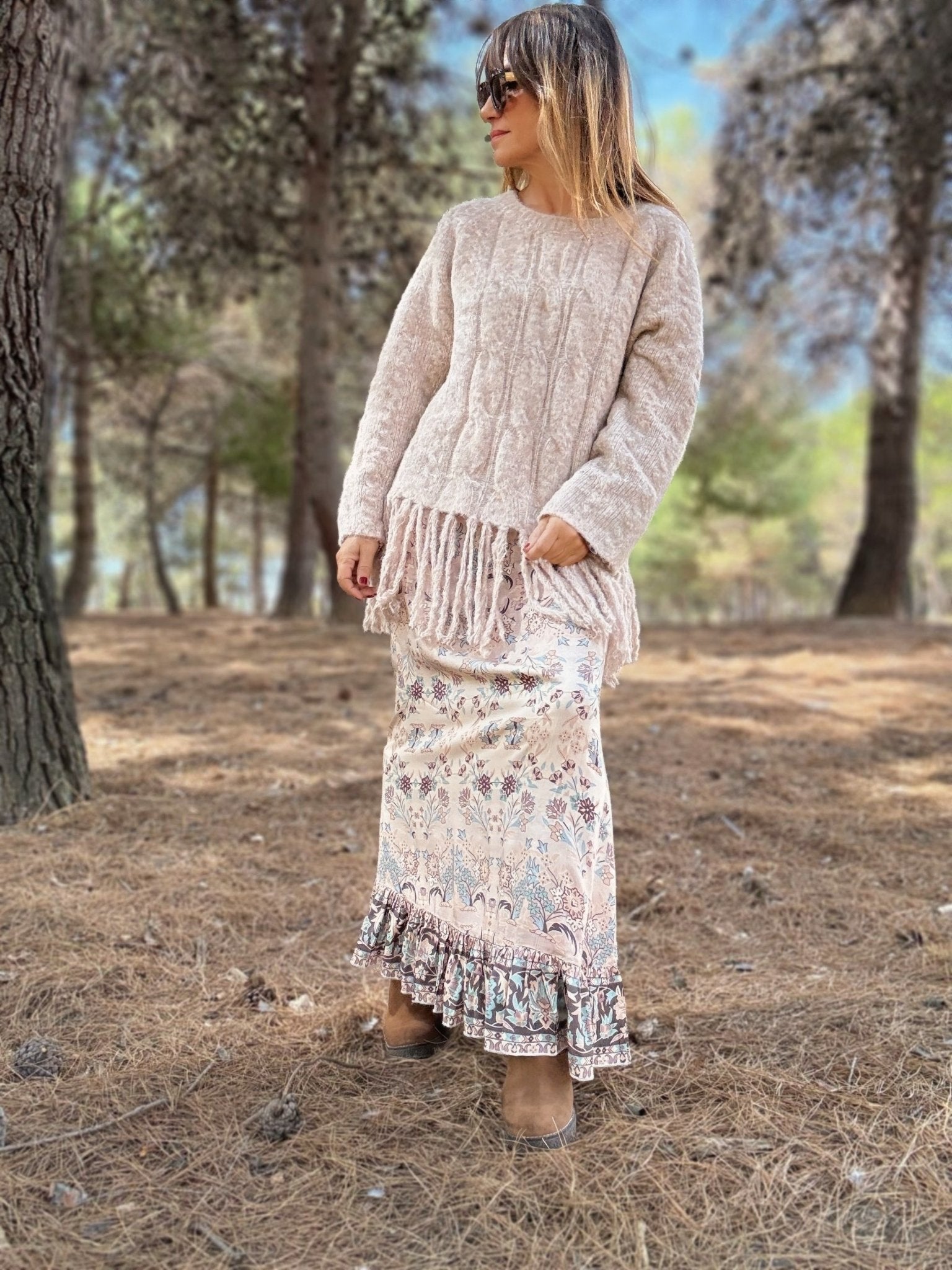 Jersey trenzado flecos OLIGO - Little MooN