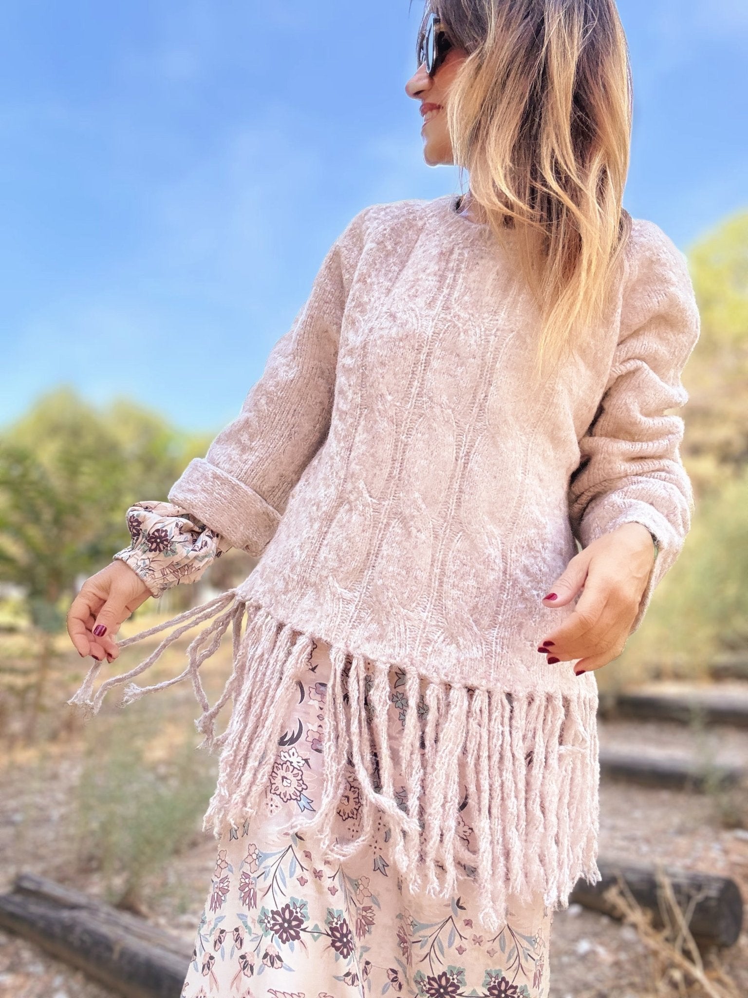 Jersey trenzado flecos OLIGO - Little MooN