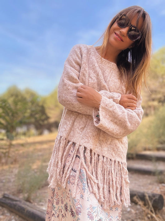 Jersey trenzado flecos OLIGO - Little MooN