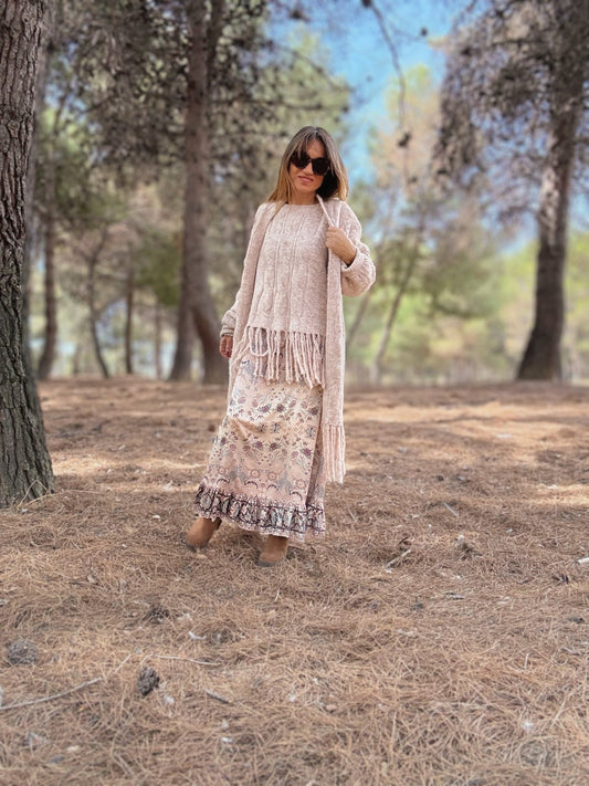 Jersey trenzado flecos OLIGO - Little MooN