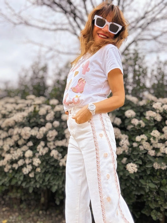 Pantalón blanco elástico