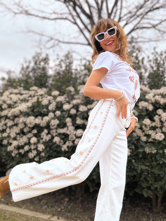 Pantalón elástico campana