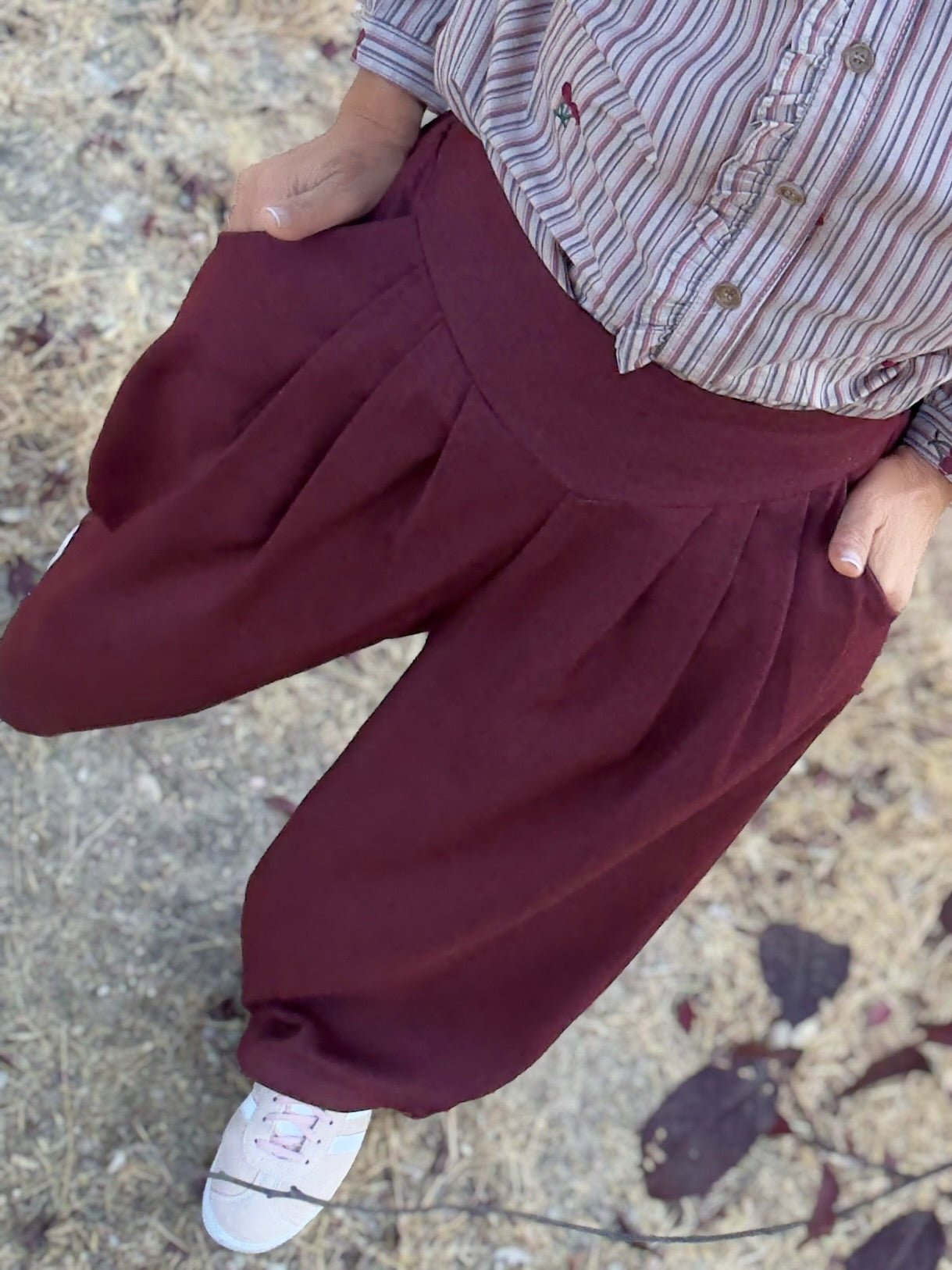 Pantalón palazzo bourdeos WINTER - Little MooN