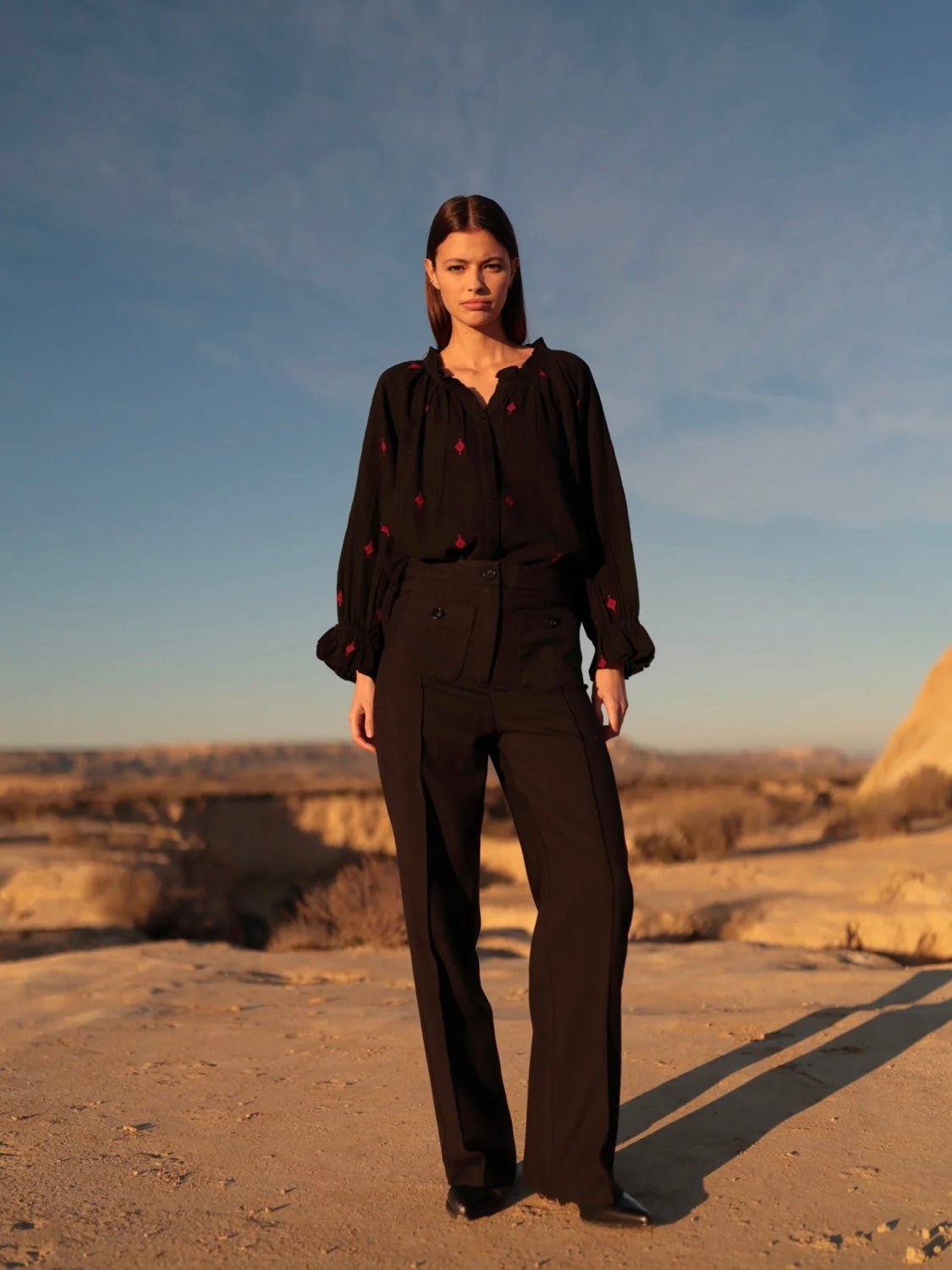 Pantalón recto liso bolsillos GADEA - Little MooN