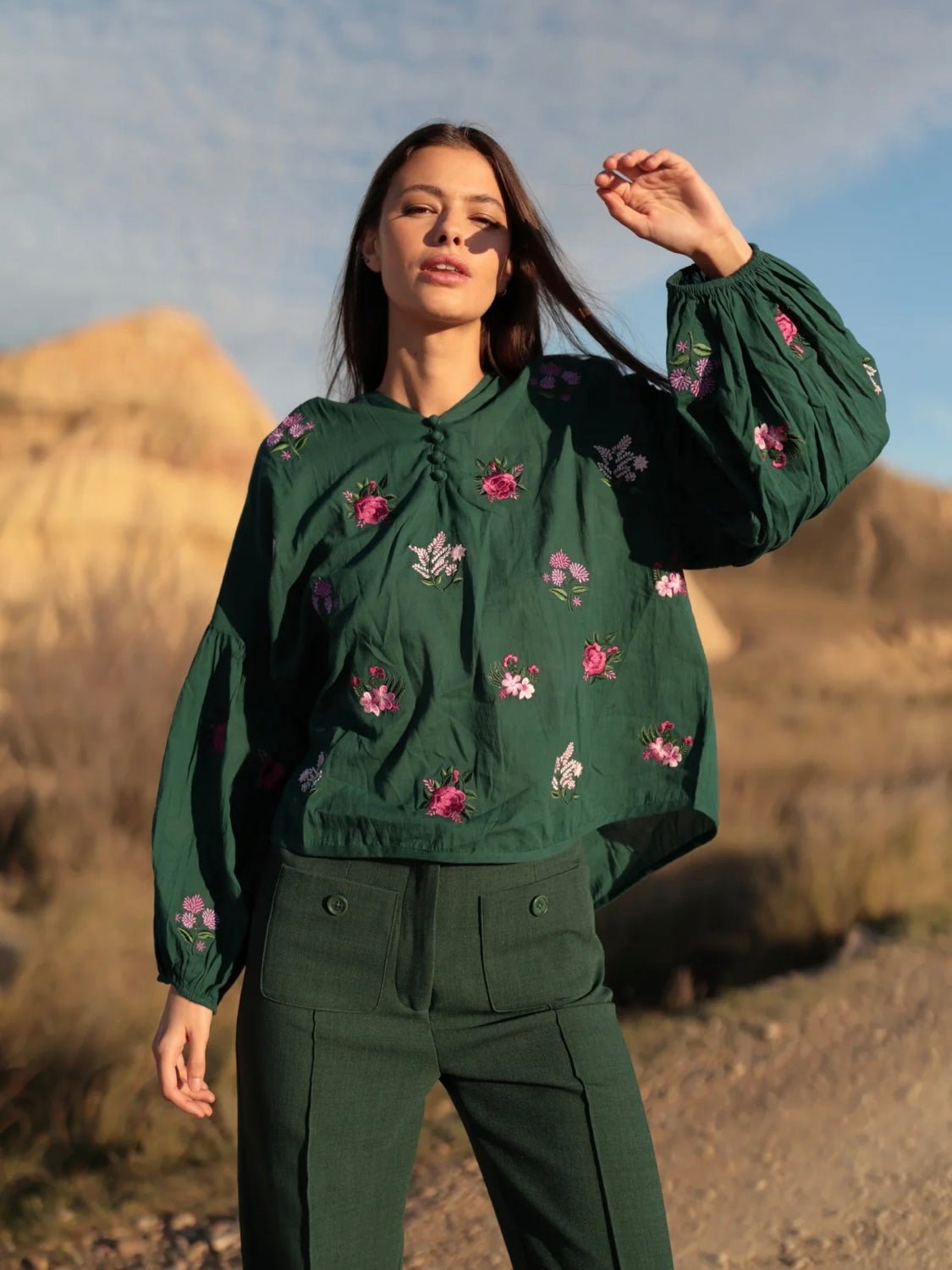 Pantalón recto liso bolsillos GADEA - Little MooN