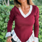 Top bicolor de punto VOLANTIS - Little MooN