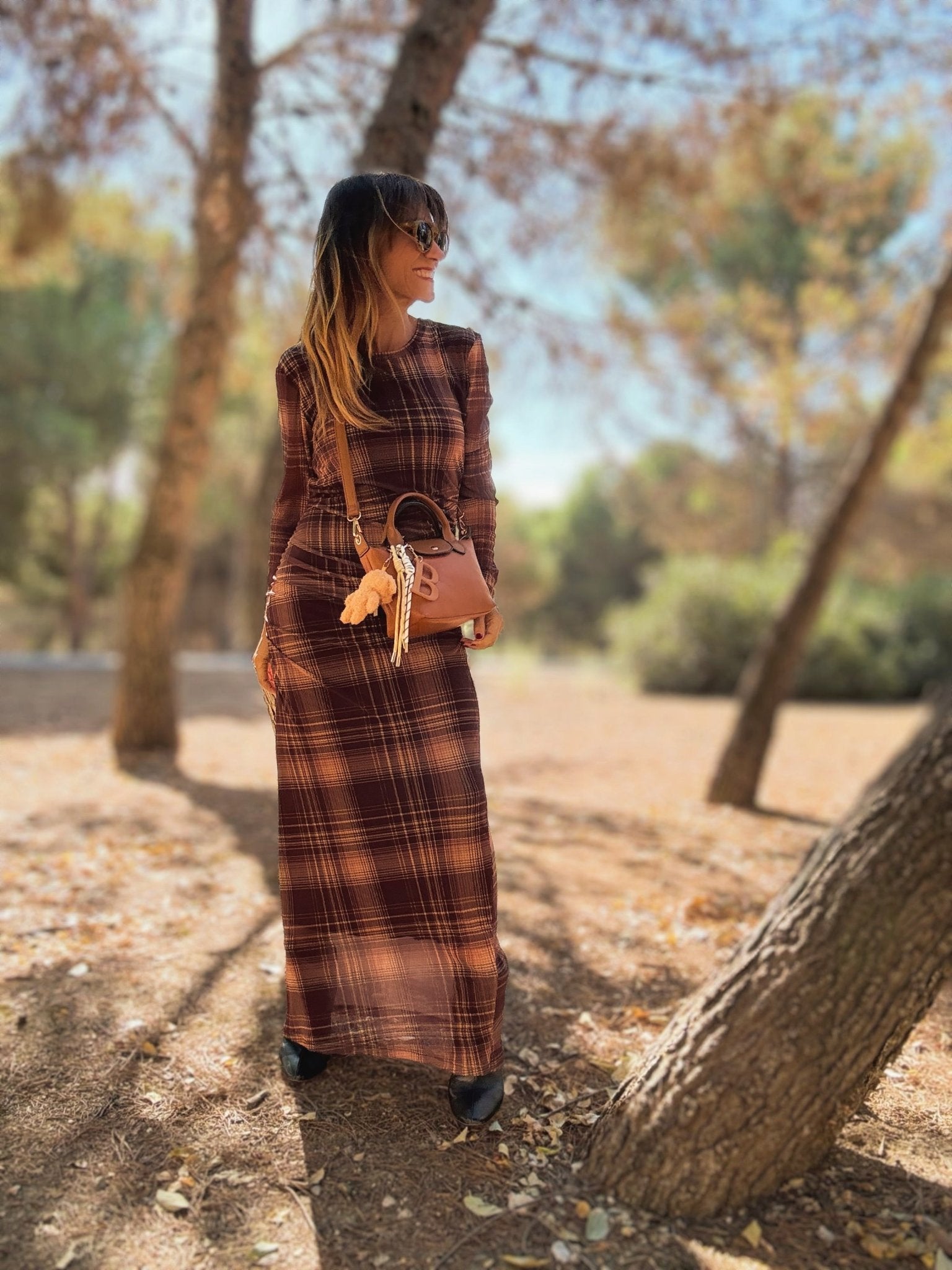 Vestido ajustado de cuadros - Little MooN