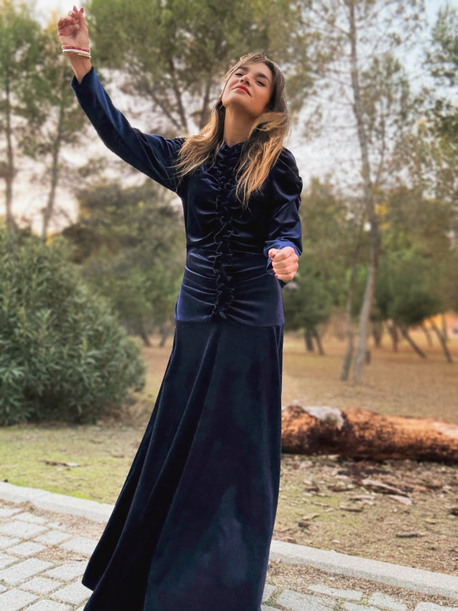 Vestido largo de terciopelo COSITA - Little MooN