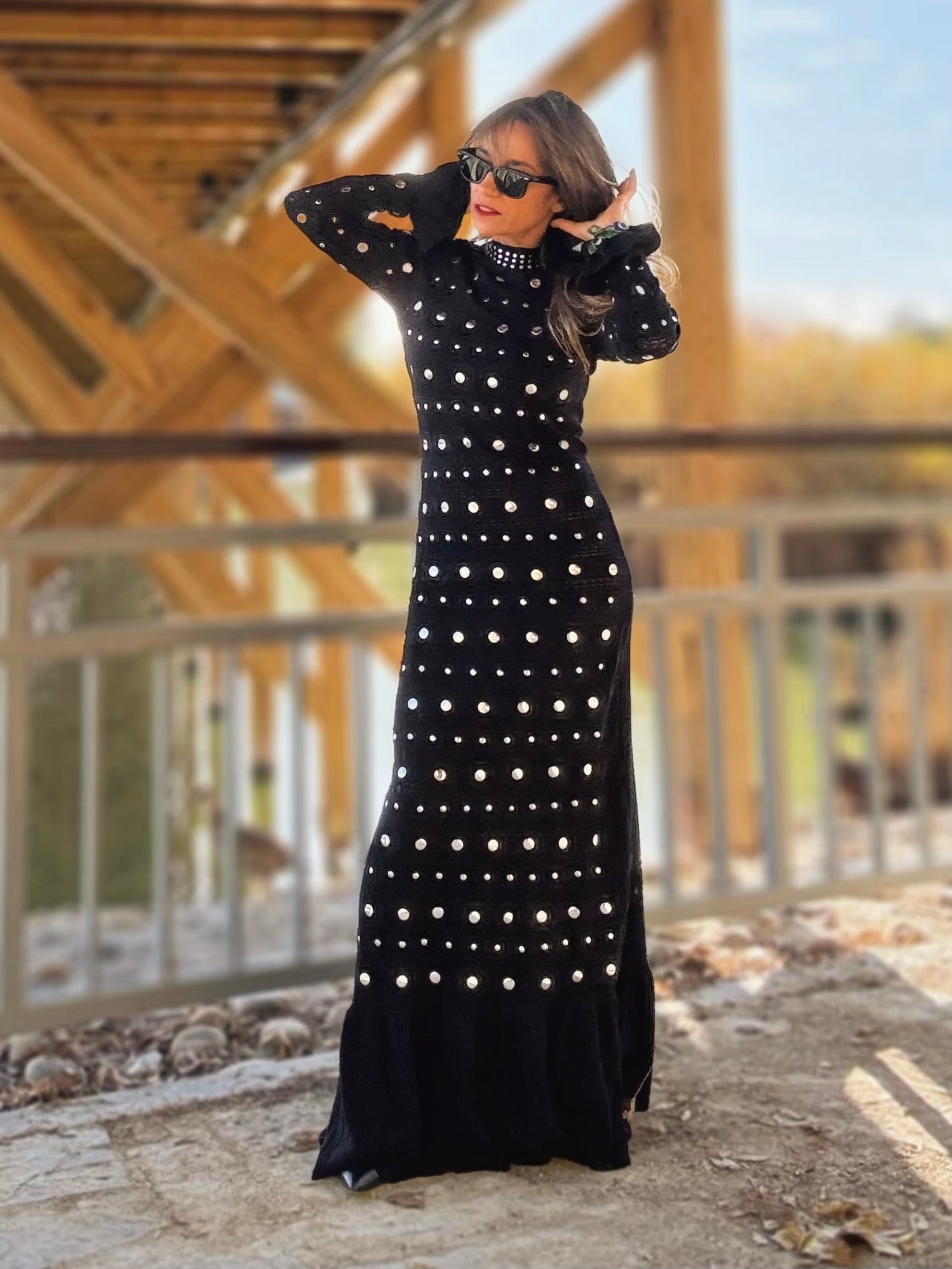 Vestido largo GALAXY BLACK / SILVER - Little MooN