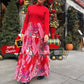 Vestido estampado rojo